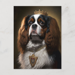 Le roi Charles Cavalier Spaniel avec carte postale