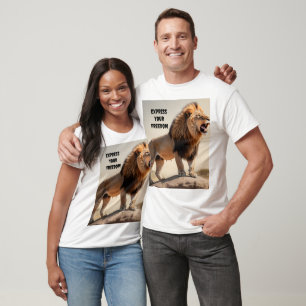 "Le Roi de la Jungle : T-Shirt d'impression de Lio