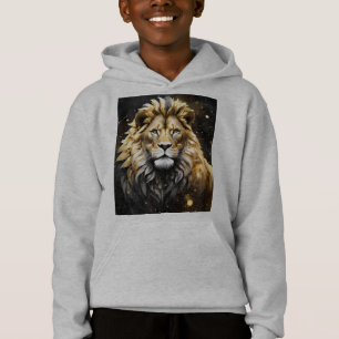 Le Roi : Majestueux Lion Mâle Or et Gris,