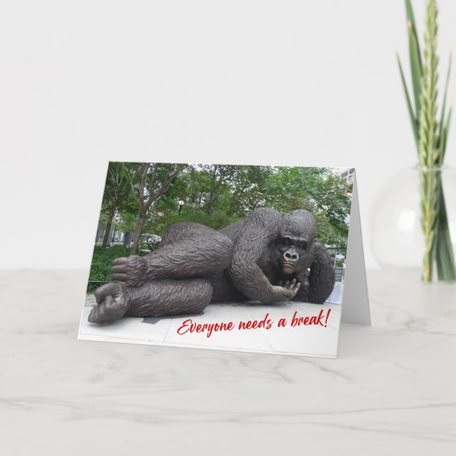 Le roi Nyani fait une pause. Carte NYC - H (Devant)