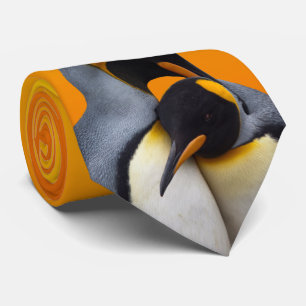Le Roi pingouins dans la cravate d'amour