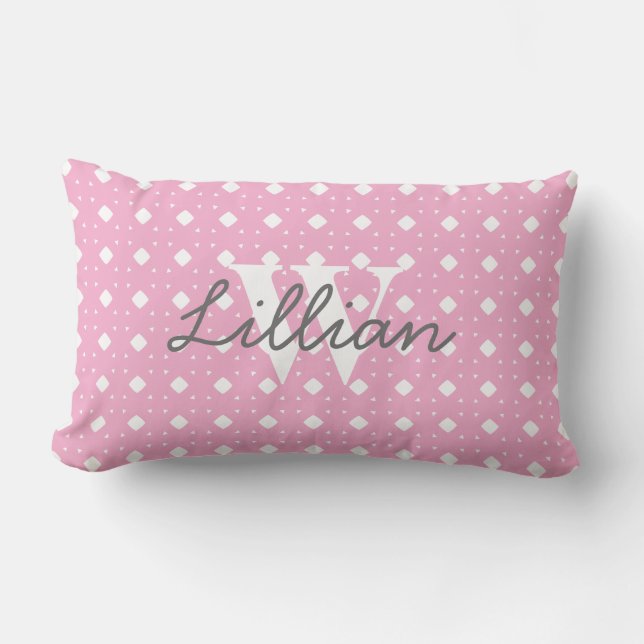 Le rose a modelé le coussin personnalisé par bébé (Recto)