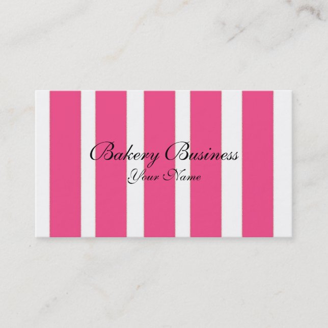 Le rose d'affaires de boulangerie barre les cartes (Devant)