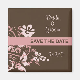 Le rose et le brun sauvent le magnet de date
