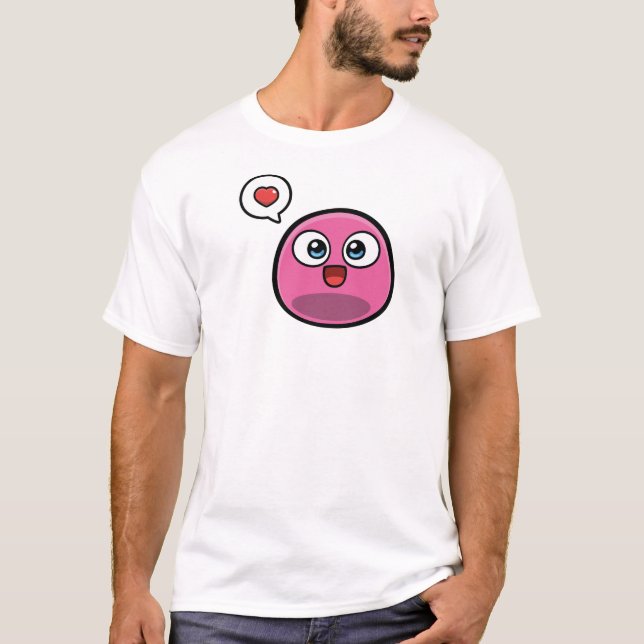 Le rose huent le T-shirt d'hommes (Devant)
