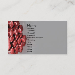 Le rouge bloque le carte de visite