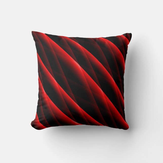 Le rouge cramoisi a piqué le coussin carré moderne (Recto)