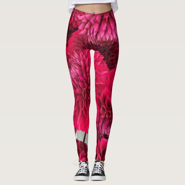 Le rouge est la couleur de l'amour Leggings (Devant)