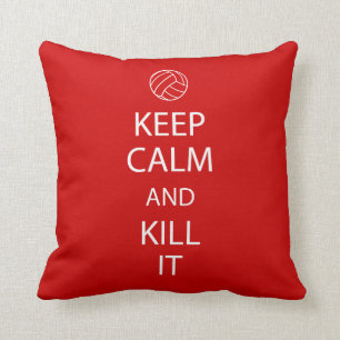 Le rouge gardent le coussin calme de volleyball