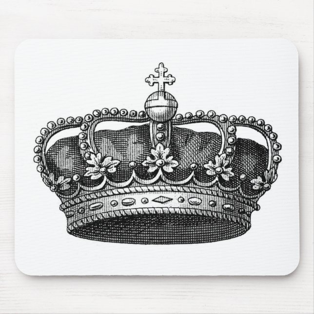 Le royal je, tapis de souris victorien de couronne (Devant)