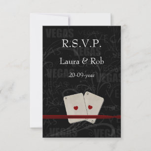 Le rsvp de mariage de Vegas carde la norme 3,5 x 5