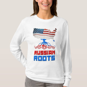Le Russe américain enracine le T-shirt des femmes