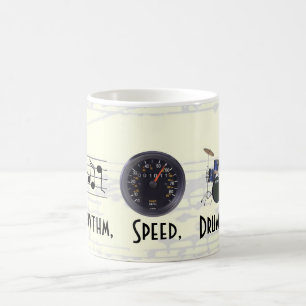 Le rythme, vitesse, bat du tambour de la tasse