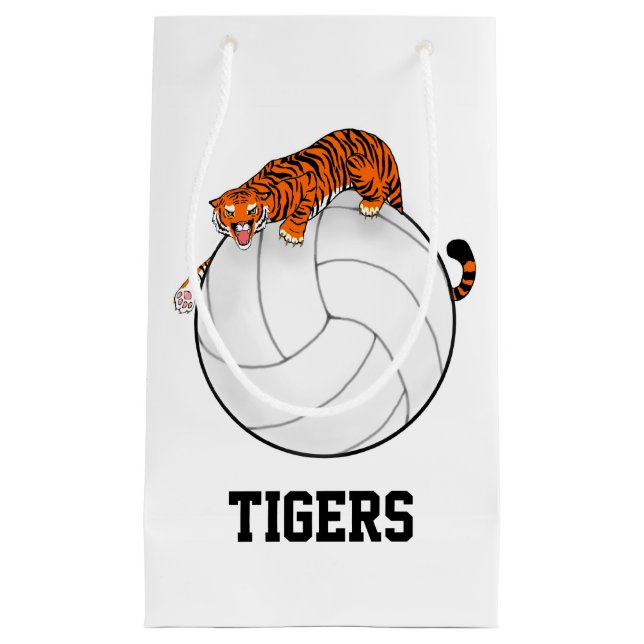 le sac de cadeau de volleyball de tigre, école (Devant)