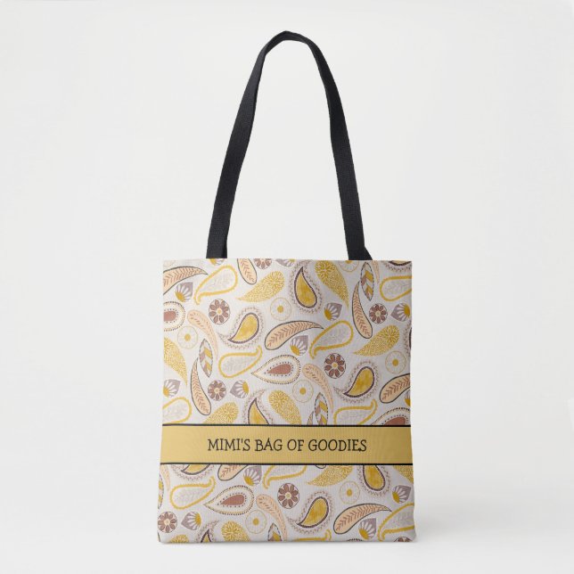 Le sac fourre-tout Boho Paisley Mimi's Bag of Good (Devant)