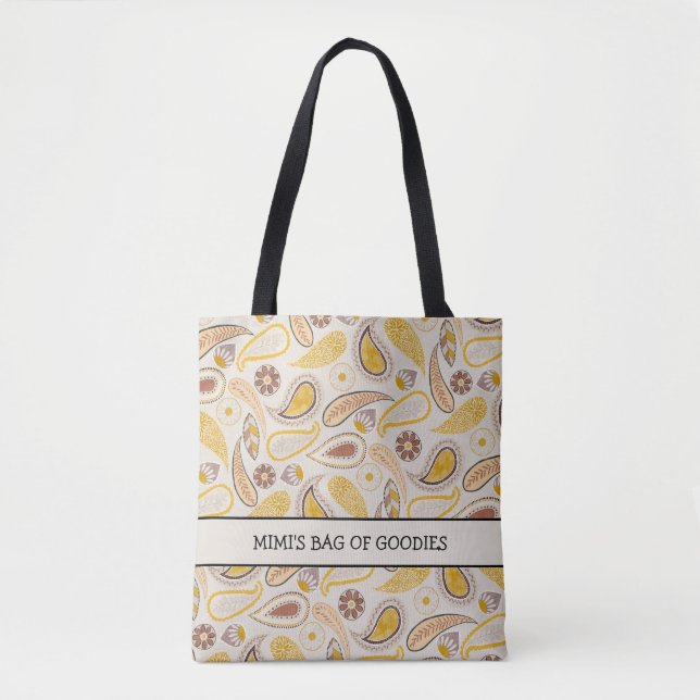 Le sac fourre-tout Boho Paisley Mimi's Bag of Good (Devant)
