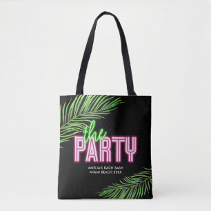 Le Sac fourre-tout de plage Tropical Vert & Rose P