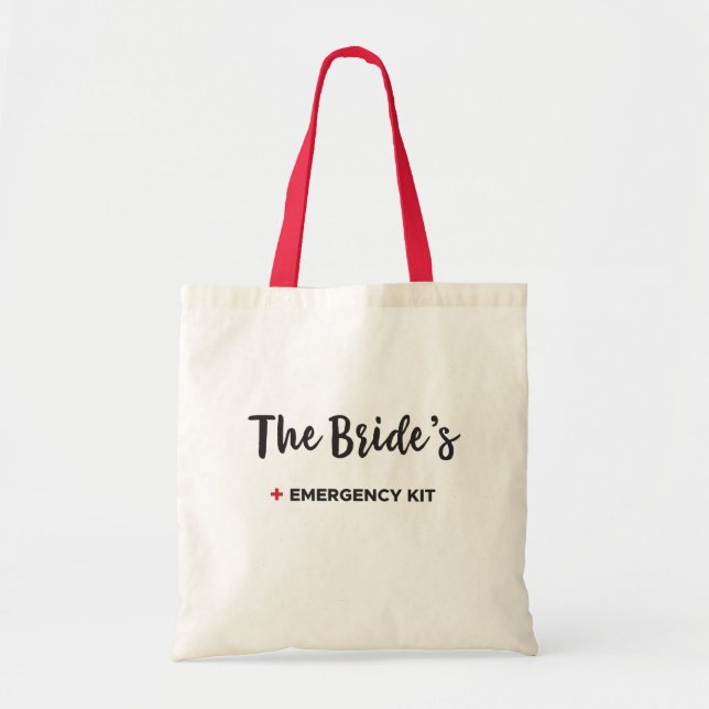 Le sac trousse d'urgence de la mariée, sac cadeau  (Devant)