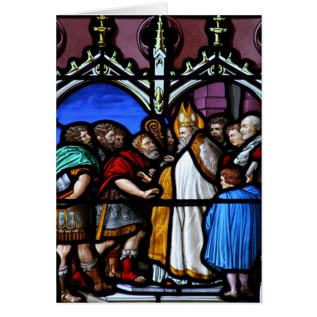 Le saint Ambrose confronte l'empereur Theodosius (Devant)