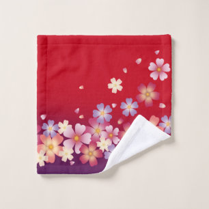 Le Sakura sucré fleurit Kimono Style rouge & viol