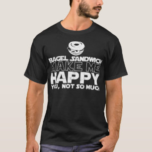 Le sandwich à bagel me font le T-shirt heureux