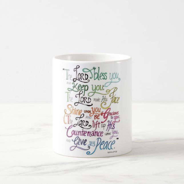 Le seigneur Bless et vous gardent tasse classique (Centre)