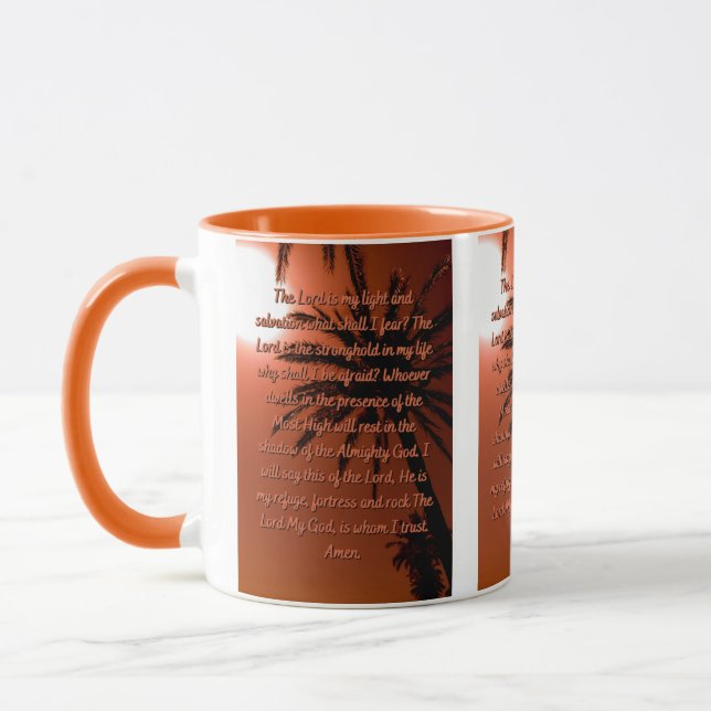 Le Seigneur Est Ma Mug À Deux Tons Lumière (Gauche)