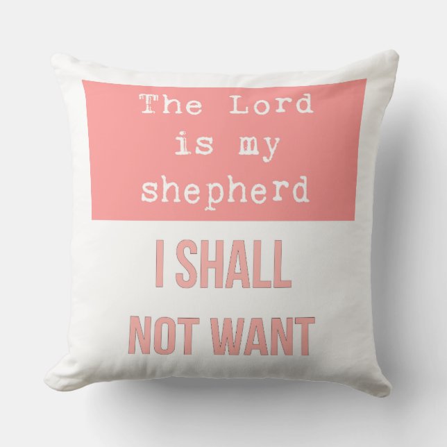 Le seigneur est mon coussin de berger (Recto)