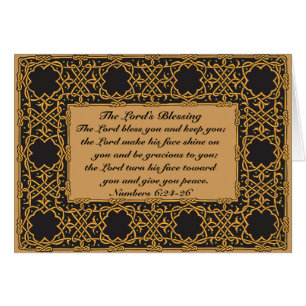 Le Seigneur Vous Bénit, Numéros 6:24, Carte Celtiq