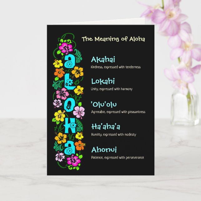 Le sens de la carte Aloha (Orchidée)