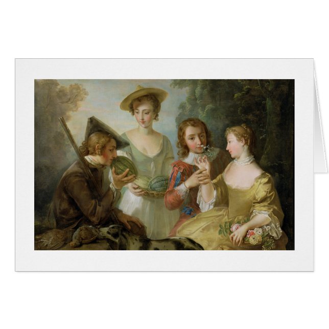 Le sens de l'odorat, c.1744-47 (huile sur la (Devant horizontal)