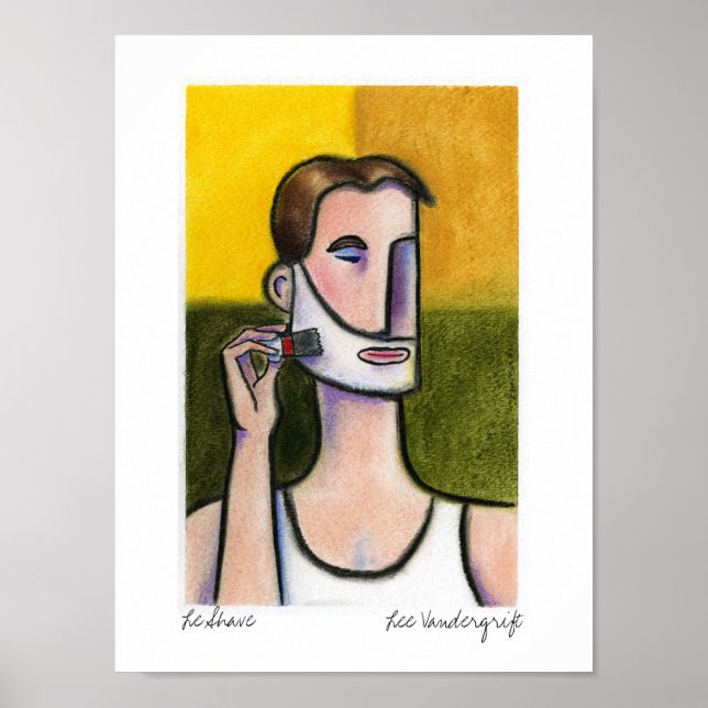 Le Shave by Lee Vandergrift Poster (Front)
