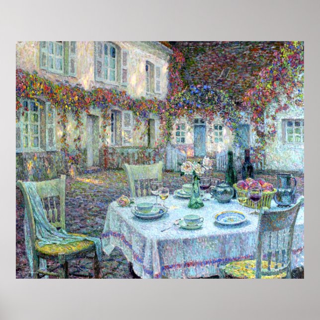 Le Sidaner: Table with Roses at Gerberoy Poster (Front)
