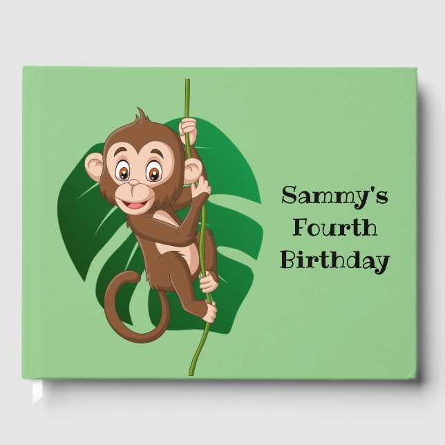 Le singe sur une vigne Design Livre d'or (Recto)