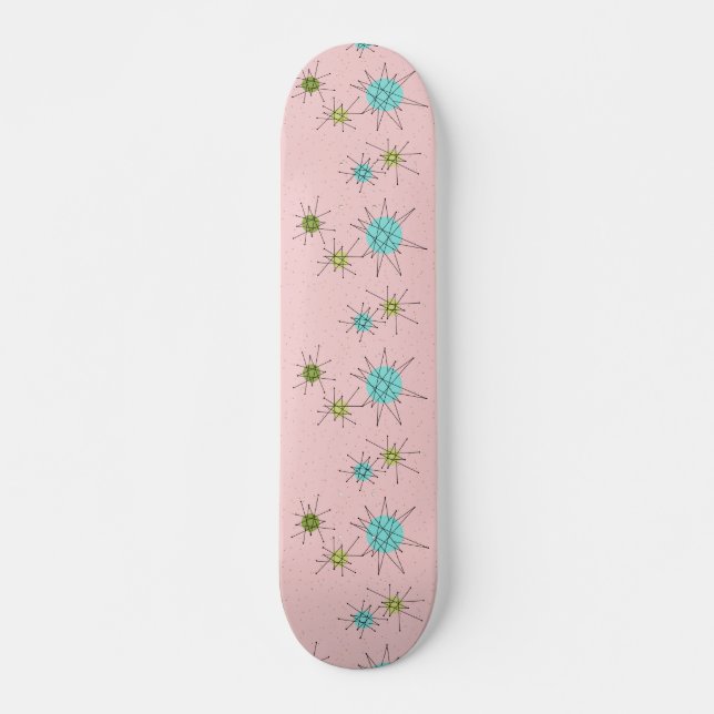 Le skateboard rose Iconic Atomic Starburst (Devant)
