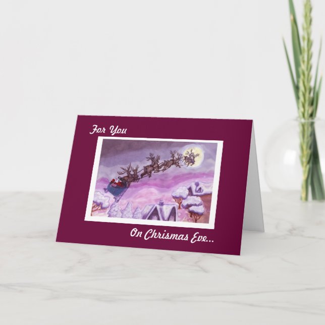 Le soir de Noël, Feed Père Noël carte de rennes de (Devant)