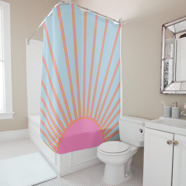 Le Soleil 02 Retro Sun Pink And Blue Sunshine (In Situ)