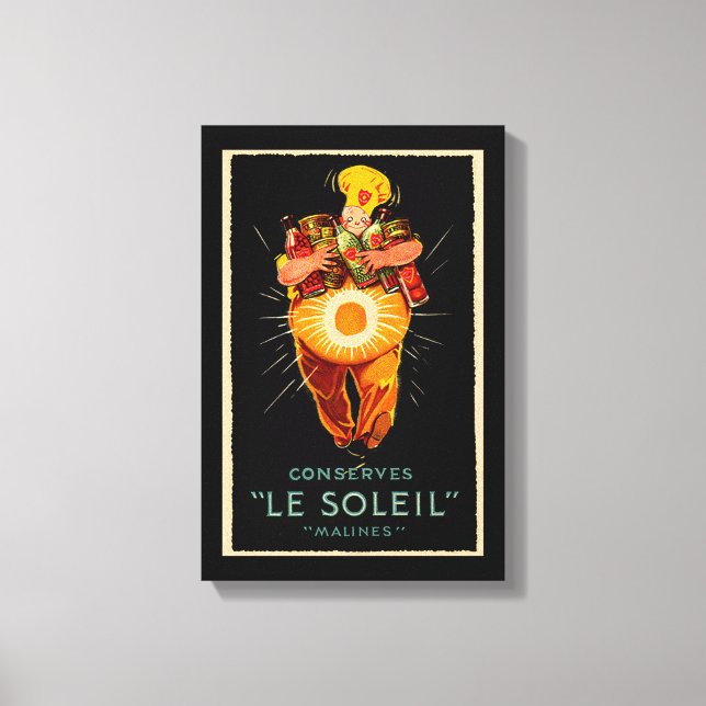 Le Soleil Conserves Vintage Ad Canvas Print (Front)
