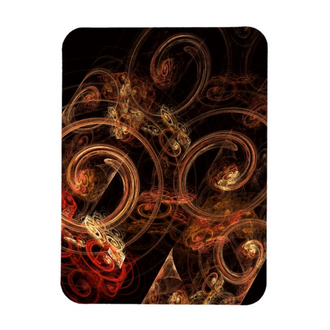 Le son de la musique Abstrait Art Premium Magnet (Vertical)