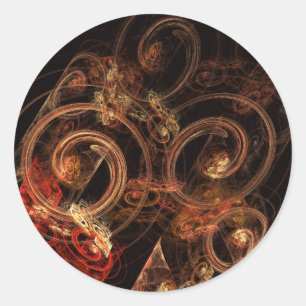 Le son de la musique Sticker Abstrait Art Round