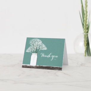 Le souffle du bébé dans Mason Jar Carte de remerci