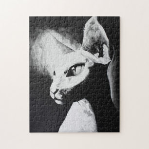 Le Sphynx Cat Original Art Puzzle