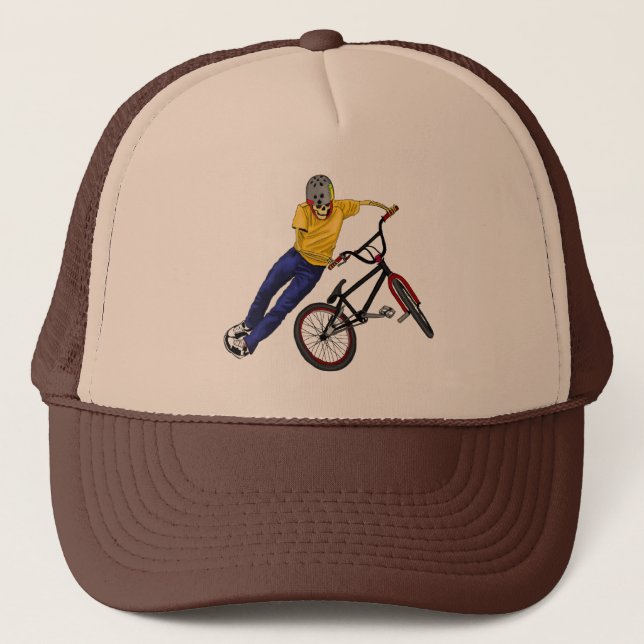 Le squelette folâtre le casquette de BMX (Devant)