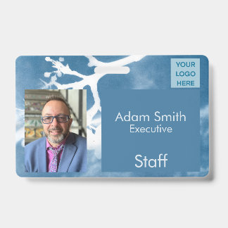 Le Steward Bleu - Badge Nom Horizontal