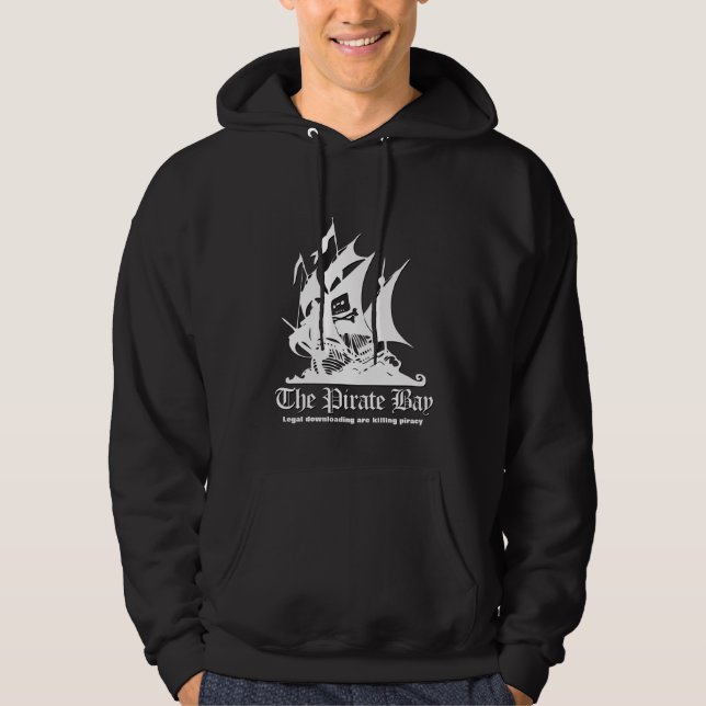 Le sweat - shirt à capuche blanc de logo de baie (Devant)