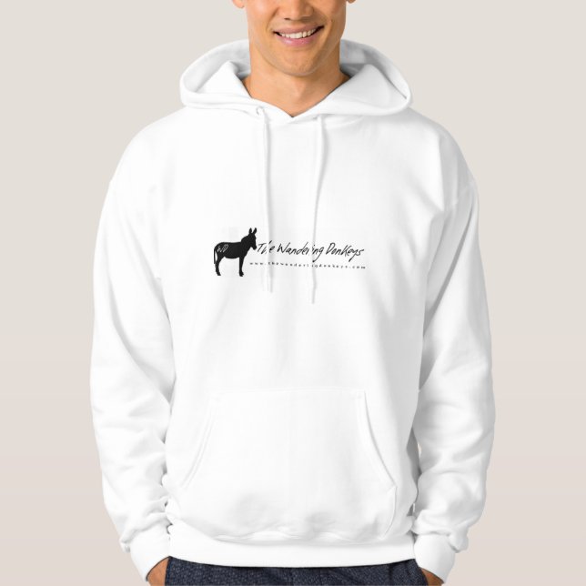 Le sweat - shirt à capuche blanc errant S de logo (Devant)