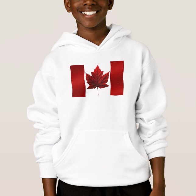 Le sweat - shirt à capuche de l'enfant de feuille (Devant)