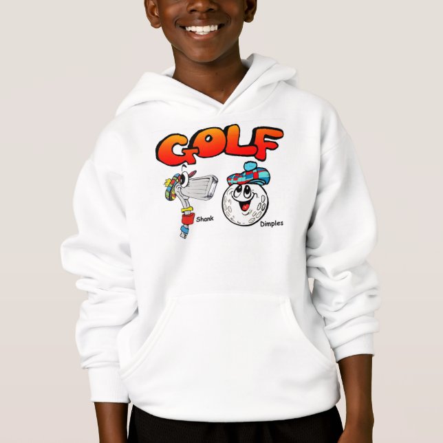 Le sweat - shirt à capuche de l'enfant de golf (Devant)