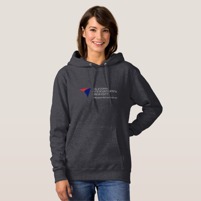 Le sweat - shirt à capuche des femmes grises de (Devant entier)
