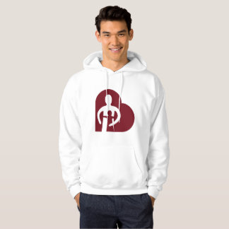 Le sweat - shirt à capuche des hommes (blanc)